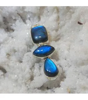 Pendentif Prakasha-Traya – Argent 925 & Labradorite