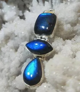 Pendentif Prakasha-Traya – Argent 925 & Labradorite