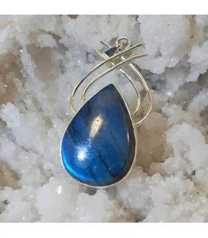 Pendentif Tāraksha – Argent 925 & Labradorite
