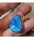 Pendentif blue galaxie en argent et labradorite