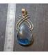 Pendentif blue galaxie en argent et labradorite