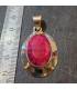 pendentif argent vintage pierre naturelle racine de rubis