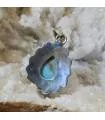 Pendentif ethnique argent pierre naturelle larimar