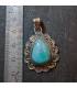 Pendentif ethnique en argent et pierre naturelle de LARIMAR