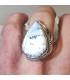 Bague argent pierre naturelle d'agate dendritique