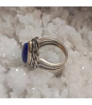 Bague Vayulaksha – Argent 925 & Lapis-Lazuli