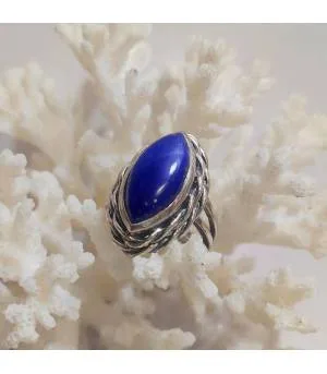 Bague Vayulaksha – Argent 925 & Lapis-Lazuli