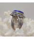 Bague ethnique en argent et pierre naturelle de lapis lazuli