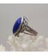 Bague ethnique en argent et pierre naturelle de lapis lazuli