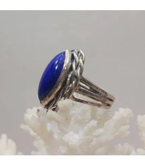 Bague Vayulaksha – Argent 925 & Lapis-Lazuli
