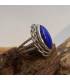 Bague ethnique en argent et pierre naturelle de lapis lazuli