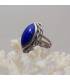 Bague ethnique en argent et pierre naturelle de lapis lazuli