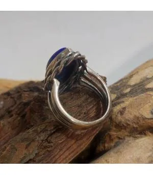 Bague Vayulaksha – Argent 925 & Lapis-Lazuli