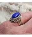 Bague Vayulaksha – Argent 925 & Lapis-Lazuli