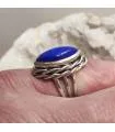 Bague Vayulaksha – Argent 925 & Lapis-Lazuli