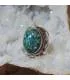 Bague ethnique en argent et pierre naturelle de séraphinite