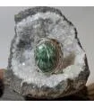 Bague ethnique en argent et pierre naturelle de séraphinite