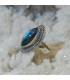 Bague indienne en argent pierre naturelle de labradorite