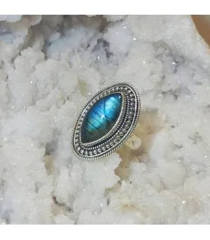 Bague Tamasra – Argent 925 & Labradorite