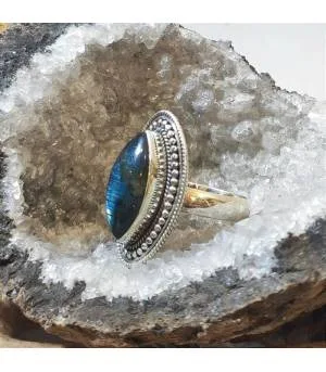Bague Tamasra – Argent 925 & Labradorite