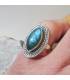 Bague indienne en argent pierre naturelle de labradorite