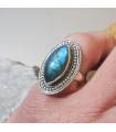 Bague indienne en argent pierre naturelle de labradorite