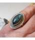 Bague indienne en argent pierre naturelle de labradorite