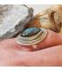 Bague indienne en argent pierre naturelle de labradorite