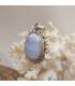 pendentif ethnique en argent et pierre naturelle agate blue lace.