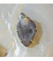 Pendentif argent coquillage cristallisation et calcédoine.