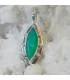 Pendentif argent bijoux ethnique pierre naturelle de chrysoprase.