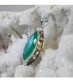 Pendentif argent bijoux ethnique pierre naturelle de chrysoprase.