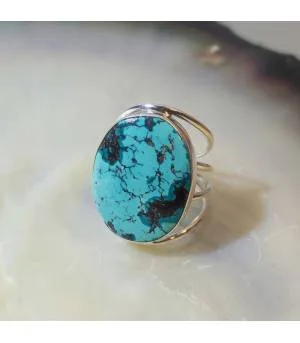 Bague Udara-Kuṭira – Argent 925 & Turquoise