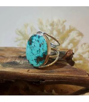 Bague Udara-Kuṭira – Argent 925 & Turquoise