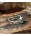 Bague "solitaire" argent pierre naturelle péridot