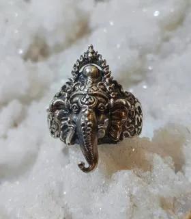 bague argent dieu hindou Ganesh