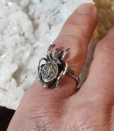 bague "spider" en argent araignée