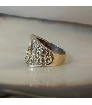 Bague "AUM" chevalière argent