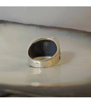 Bague "AUM" chevalière argent