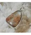 pendentif argent pierre naturelle de quartz lodolite