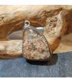 pendentif argent et pierre naturelle de quartz lodolite