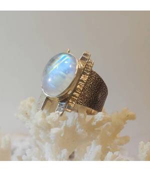 Bague Jyotirvahana – Argent 925 & Pierre de Lune