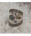Bague argent pierre tourmaline melon d'eau