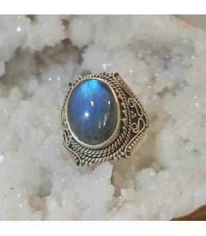 Bague Amaya-Dhara – Argent 925 & Labradorite