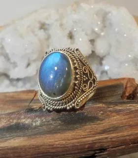 Bague Amaya-Dhara – Argent 925 & Labradorite