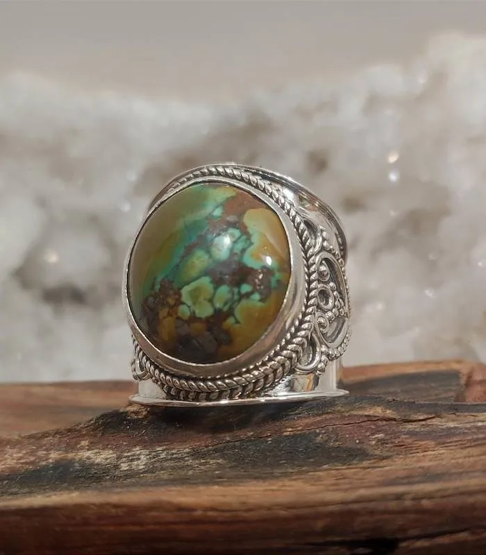 Bague Himal-Pravaha – Argent 925 & Turquoise
