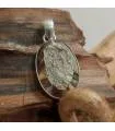 Pendentif argent pierre naturelle pyrite.