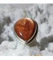 Bague artisanale argent pierre du soleil