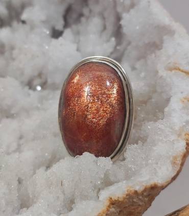 bague argent bijou Caen pierre du soleil