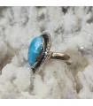 Bague "blue dream" en argent et larimar